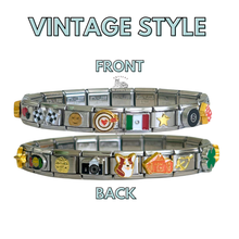 Load image into Gallery viewer, Present Realm Vintage Y2K Italian Charm Bracelet Silver