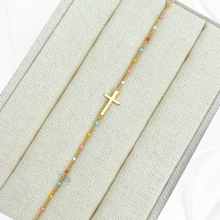Load image into Gallery viewer, Present Realm S925 Sterling Silver Cross Bracelet 18K Gold Plated