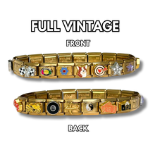 Load image into Gallery viewer, Present Realm Full Vintage Y2K Italian Charm Bracelet Gold