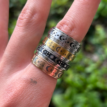 Load image into Gallery viewer, Shiny Moon and Star Fidget Rings