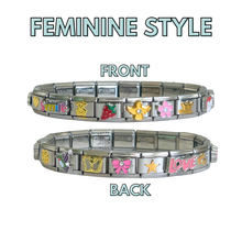Load image into Gallery viewer, Present Realm Feminine Style Italian Charm Bracelet Silver