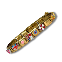 Load image into Gallery viewer, Present Realm Full Traveler Style Italian Charm Bracelet Gold Color