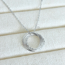 Load image into Gallery viewer, Present Realm 60th Birthday Necklace for Women Sterling Silver | 6 Rings for 6 Decades | S925 Silver or Gold Plated