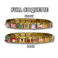 Load image into Gallery viewer, Present Realm Full Coquette Style Italian Charm Bracelet Gold Color
