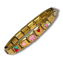 Load image into Gallery viewer, Present Realm Full Feminine Style Italian Charm Bracelet Gold Color
