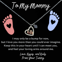 Load image into Gallery viewer, Present Realm To My Mommy Necklace, S925 Sterling Silver Baby Feet Pendant