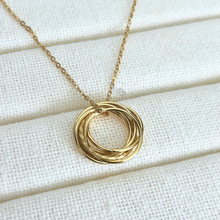 Load image into Gallery viewer, Present Realm 60th Birthday Necklace for Women Sterling Silver | 6 Rings for 6 Decades | S925 Silver or Gold Plated