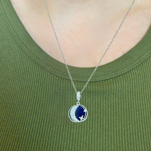 Load image into Gallery viewer, Present Realm Daughter Necklace from Mom | Moon & Star Pendant | Stainless Steel & Cubic Zirconia