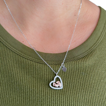 Load image into Gallery viewer, Present Realm To My Mommy Necklace, S925 Sterling Silver Baby Feet Pendant