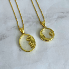 Load image into Gallery viewer, Sun and Moon Matching Necklace Set