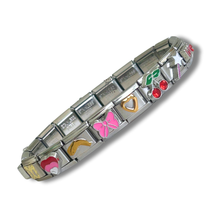 Load image into Gallery viewer, Present Realm Feminine Style Italian Charm Bracelet Silver