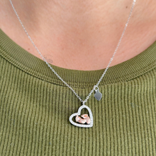 Load image into Gallery viewer, Present Realm To My Mommy Necklace, S925 Sterling Silver Baby Feet Pendant