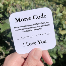 Load image into Gallery viewer, Morse Code "I Love You" Bracelet