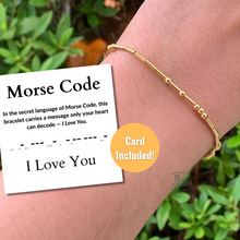Load image into Gallery viewer, Morse Code "I Love You" Bracelet