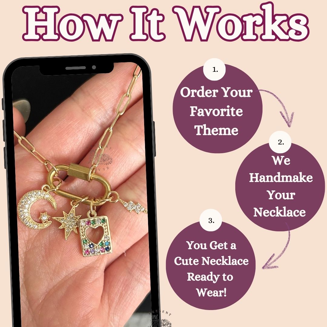 Themed Carabiner Charm Necklace