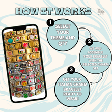 Load image into Gallery viewer, Present Realm Vintage Y2K Italian Charm Bracelet Silver