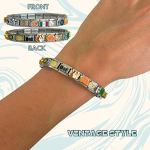 Load image into Gallery viewer, Present Realm Vintage Y2K Italian Charm Bracelet Silver
