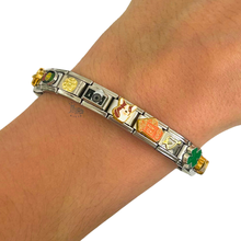 Load image into Gallery viewer, Present Realm Vintage Y2K Italian Charm Bracelet Silver