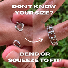 Load image into Gallery viewer, Chain Link Style Ring - Silver