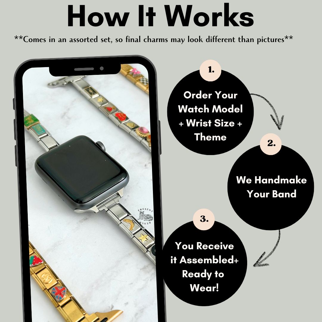 Italian Charm Smartwatch Band (Compatible with Apple Watch)