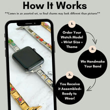 Load image into Gallery viewer, Gold Italian Charm Band (Compatible with Apple Watch)