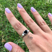 Load image into Gallery viewer, Black Heart Ring - Present Realm