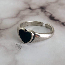 Load image into Gallery viewer, Black Heart Ring - Present Realm