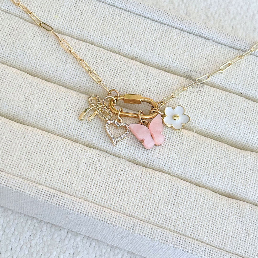 Themed Carabiner Charm Necklace