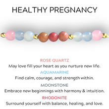 Load image into Gallery viewer, Present Realm Healthy Pregnancy Stone Bracelet
