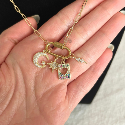 Themed Carabiner Charm Necklace