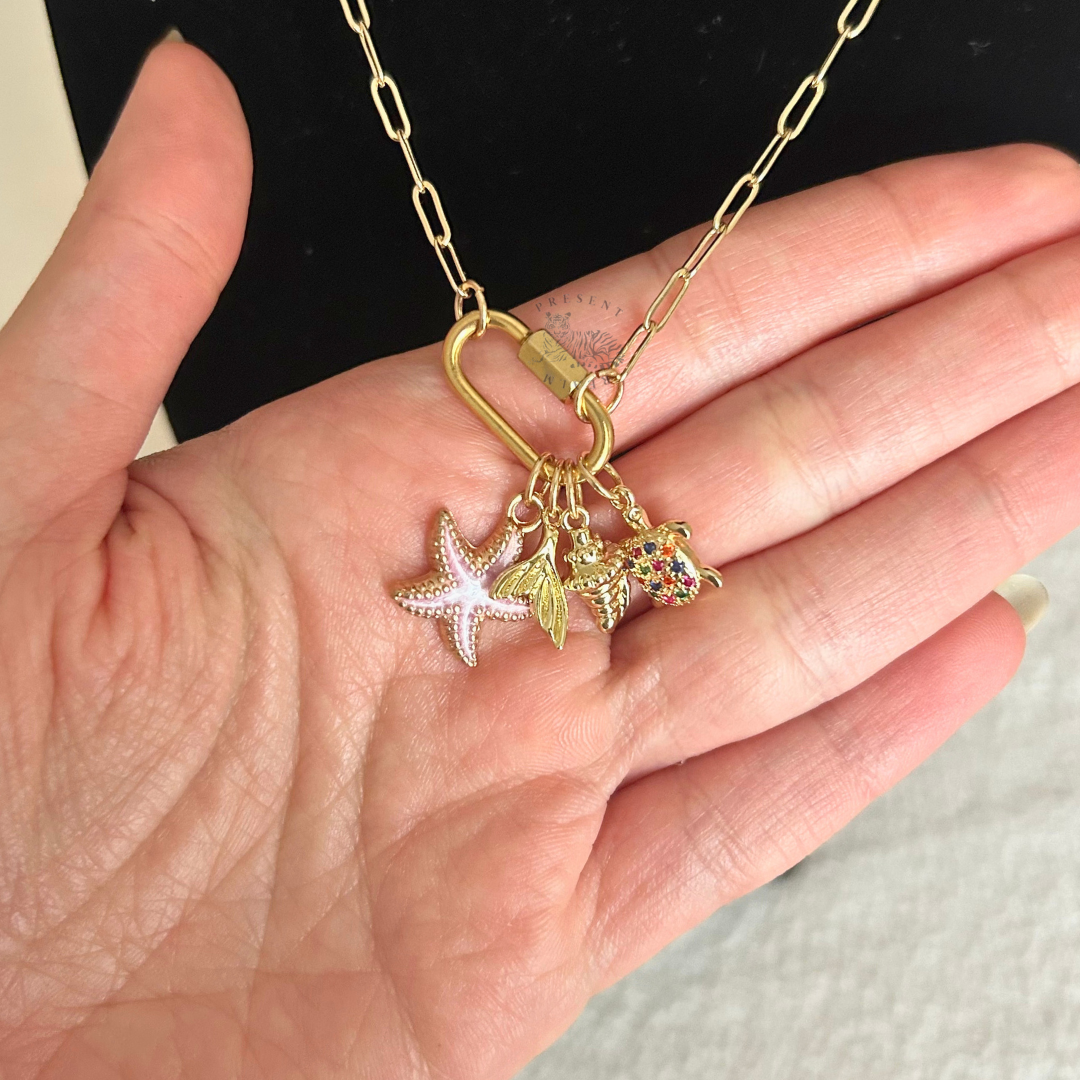 Themed Carabiner Charm Necklace