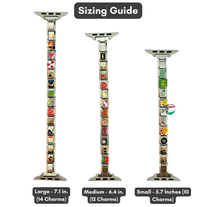 Silver Italian Charm Band (Compatible with Apple Watch)