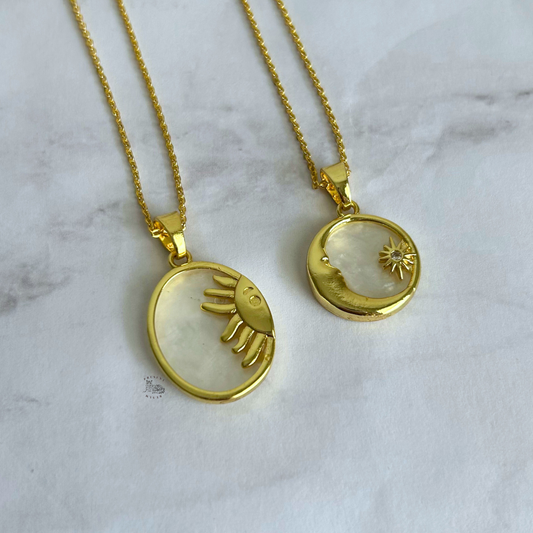 Sun and Moon Matching Necklace Set