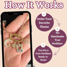 Load image into Gallery viewer, Themed Carabiner Charm Necklace
