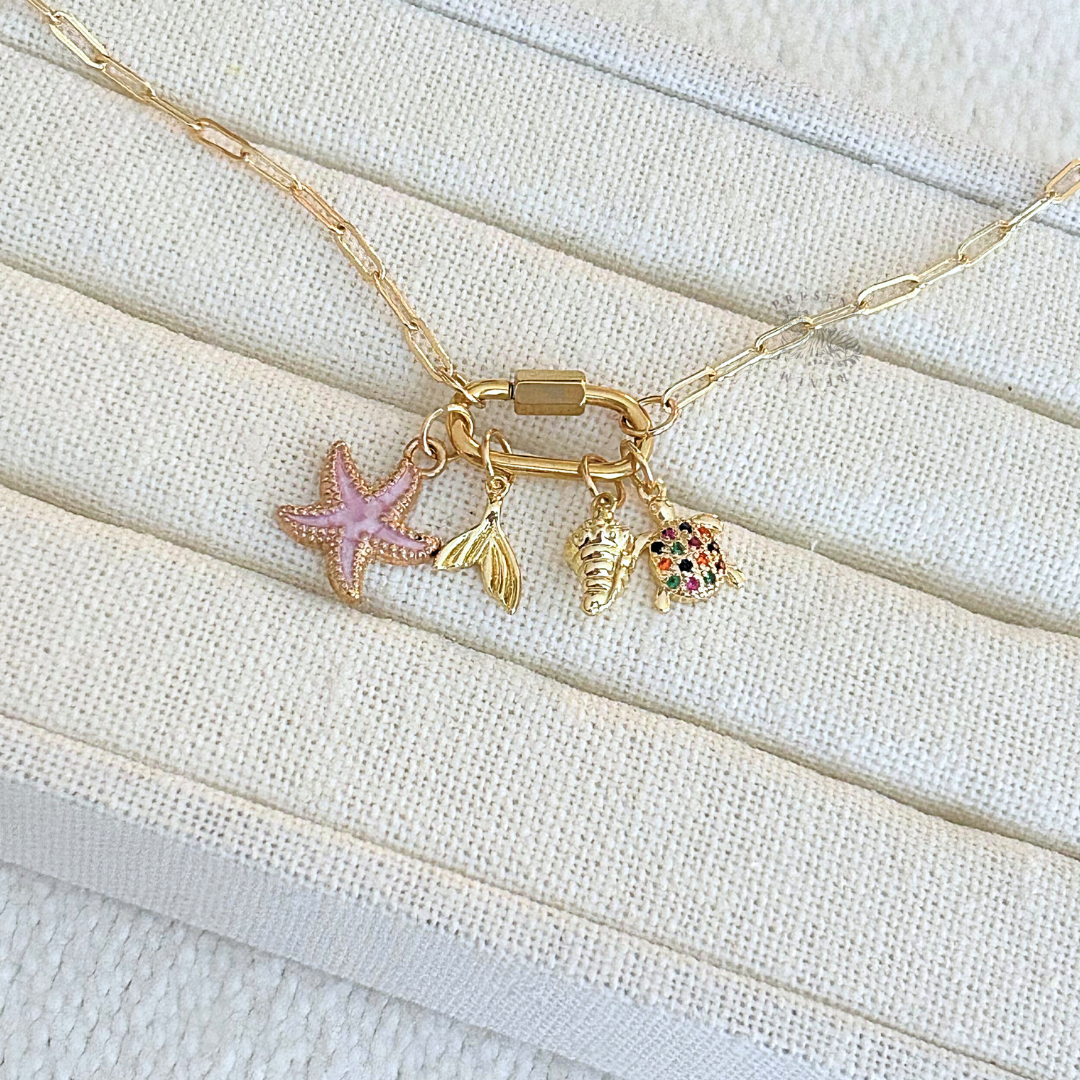Themed Carabiner Charm Necklace