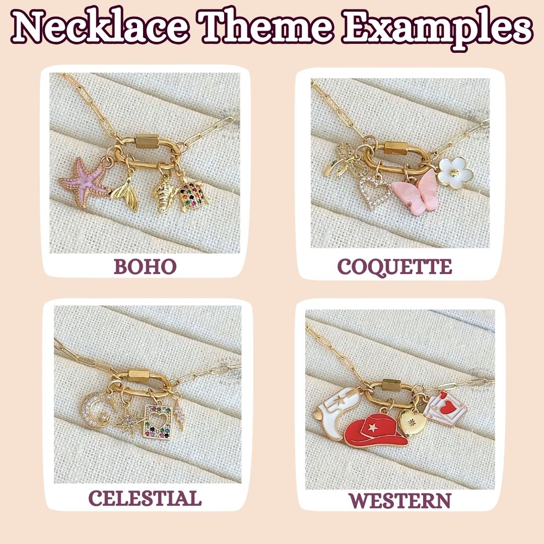 Themed Carabiner Charm Necklace
