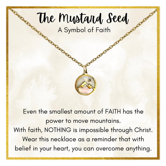 Present Realm Faith Mustard Seed Necklace for Women | S925 Silver/Gold Plated