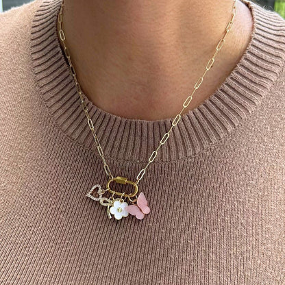 Themed Carabiner Charm Necklace