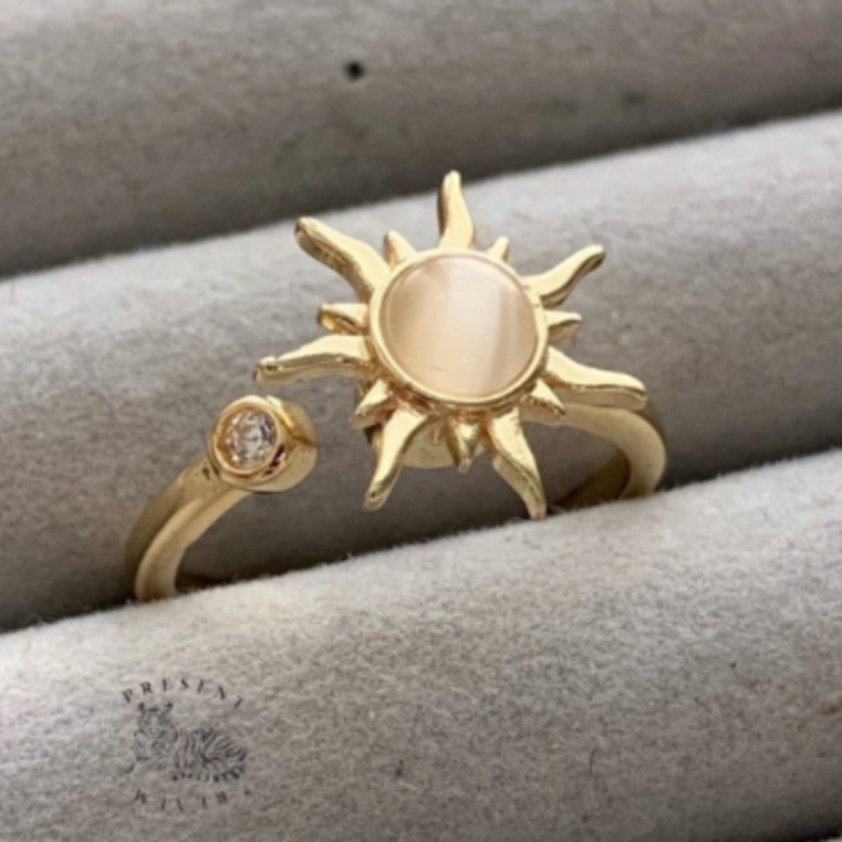Fidget Ring | Golden Sun Anxiety Ring, Spinner Ring for Women – Present ...