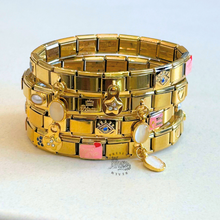 Load image into Gallery viewer, Gold Italian Charm Bracelet
