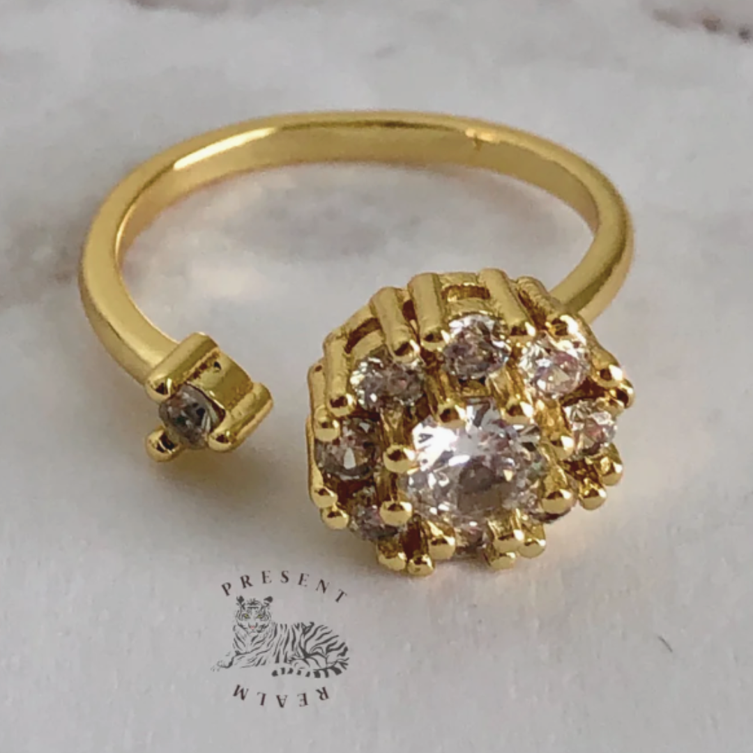 Faux Diamond Fidget Ring
